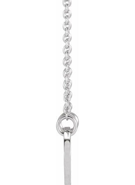 14K White Gold Mother & Daughter Stick Figure Family 18