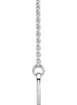 14K White Gold Mother & Daughter Stick Figure Family 18