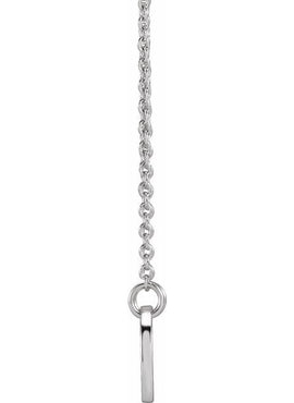 14K White Gold Mother & Daughter Stick Figure Family 18