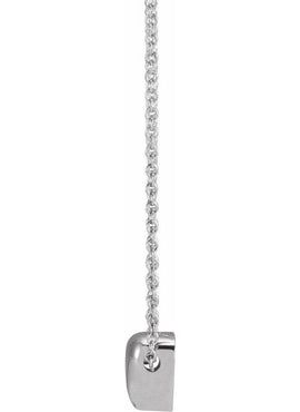 14K White Gold Puffed Heart Pendant