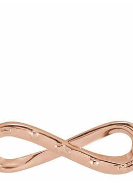 14K Rose Gold Infinity Rosary 18