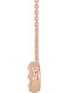 14K Rose Gold Infinity Rosary 18