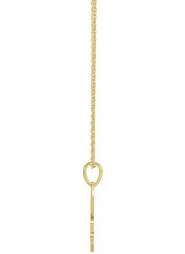 14K White Gold Petite Lotus 16-18