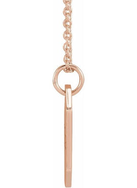14K Yellow Gold Engravable Dog Tag 16-18