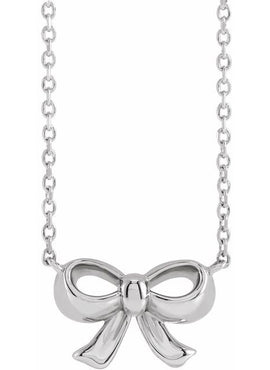 14K Yellow Gold Bow 16