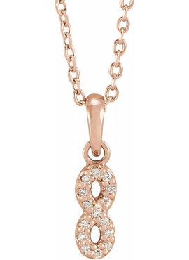 Platinum .03 CTW Natural Diamond Petite Infinity 16-18