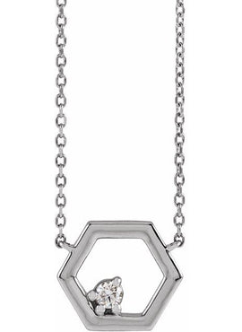 Platinum .06 CT Natural Diamond Honeycomb 16