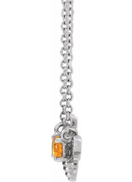14K Yellow Gold Natural White Sapphire Bee 16