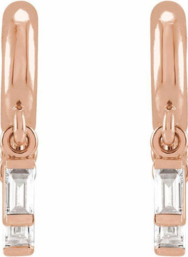 Sterling Silver 1/5 CTW Natural Diamond Fringe Hoop Earrings