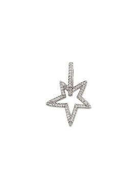 14K White Gold 1/3 CTW Natural Diamond Star Pendant