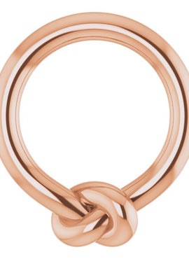 14K Rose Gold 11.46x10.1 mm Circle Knot Pendant