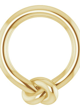 14K Rose Gold 11.46x10.1 mm Circle Knot Pendant