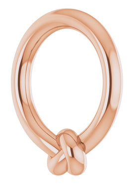 14K Rose Gold 11.46x10.1 mm Circle Knot Pendant