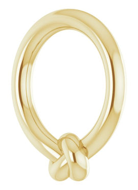 14K Rose Gold 11.46x10.1 mm Circle Knot Pendant