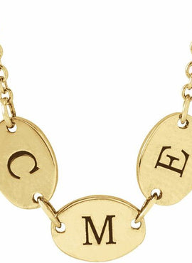 14K Rose Gold 5-Disc Engravable Family Disc 18