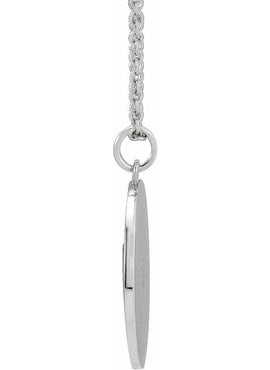 14K White Gold .08 CT Natural Diamond Disc 16-18