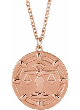 14K Yellow Gold Scales of Justice 16-18