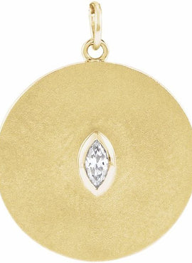 14K White Gold .08 CT Natural Diamond Disc 16-18