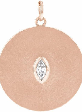 14K White Gold .08 CT Natural Diamond Disc 16-18