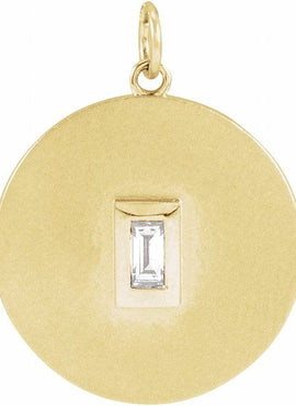 14K White Gold .08 CT Natural Diamond Disc 16-18