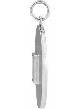 14K White Gold .08 CT Natural Diamond Disc 16-18