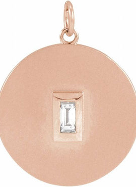14K White Gold .08 CT Natural Diamond Disc 16-18