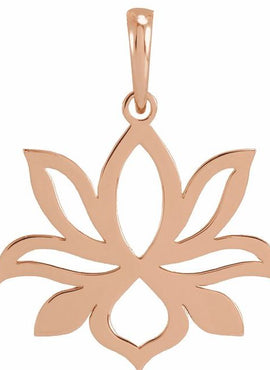 14K White Gold Petite Lotus 16-18