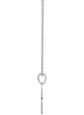 14K White Gold Petite Lotus 16-18