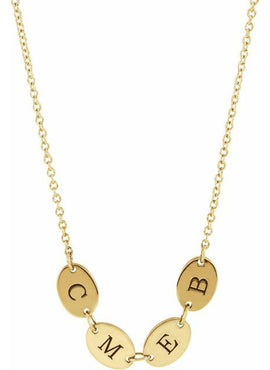 14K Rose Gold 5-Disc Engravable Family Disc 18