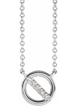 Platinum .03 CTW Natural Diamond Circle 16