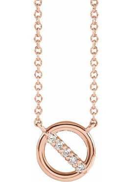 Platinum .03 CTW Natural Diamond Circle 16