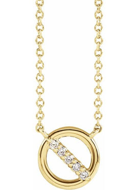 Platinum .03 CTW Natural Diamond Circle 16