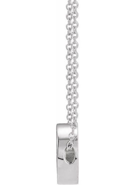 Sterling Silver Natural Blue Zircon 16-18