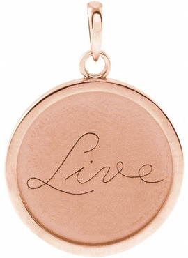 Sterling Silver Live Engraved Disc 16-18
