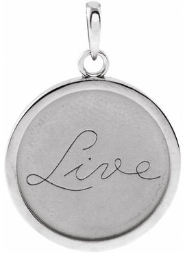 Sterling Silver Live Engraved Disc 16-18