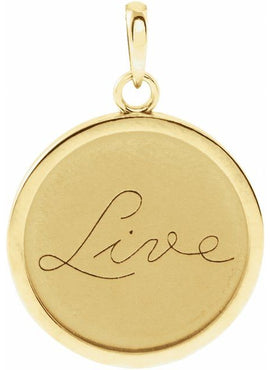 Sterling Silver Live Engraved Disc 16-18