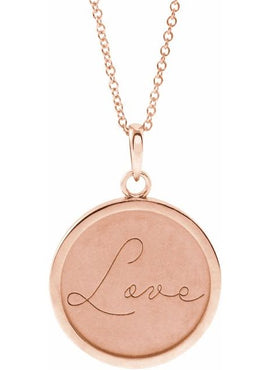 Sterling Silver Live Engraved Disc 16-18