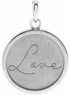 Sterling Silver Live Engraved Disc 16-18