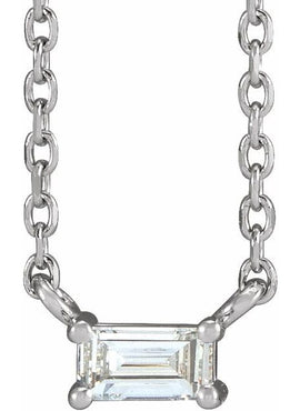 14K White Gold .07 CT Natural Diamond Solitaire 16