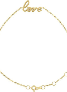 14K Yellow Gold Love 6 1/2-7 1/2