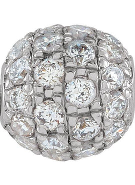 14K White Gold 3 mm 1/8 CTW Natural Diamond Ball Pendant