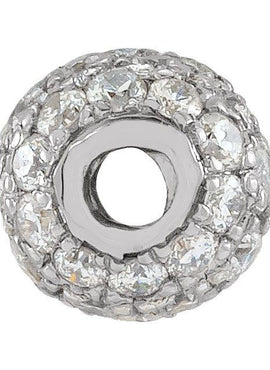 14K White Gold 3 mm 1/8 CTW Natural Diamond Ball Pendant