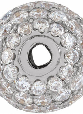 14K White Gold 3 mm 1/8 CTW Natural Diamond Ball Pendant