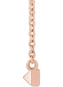 14K White Gold Geometric Bar 16