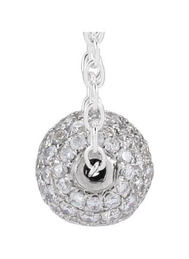 14K White Gold 3 mm 1/8 CTW Natural Diamond Ball Pendant