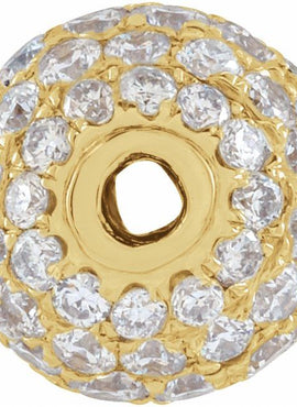14K White Gold 3 mm 1/8 CTW Natural Diamond Ball Pendant