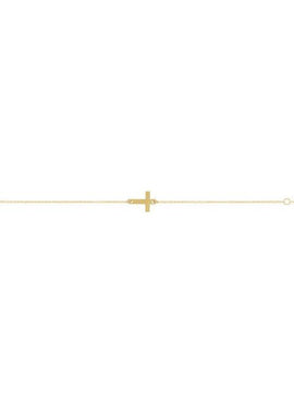 14K White Gold Engravable Cross 6 1/2-7 1/2