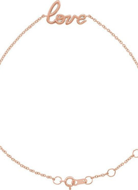 14K Yellow Gold Love 6 1/2-7 1/2