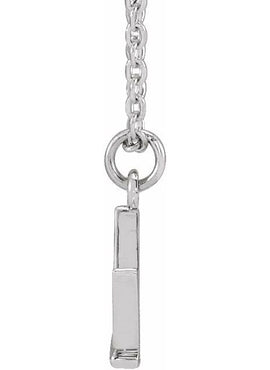 14K White Gold Tiny Crown 16-18