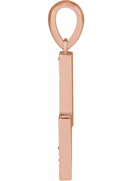 14K Rose Gold .08 CTW Natural Diamond Lightning Bolt 16-18